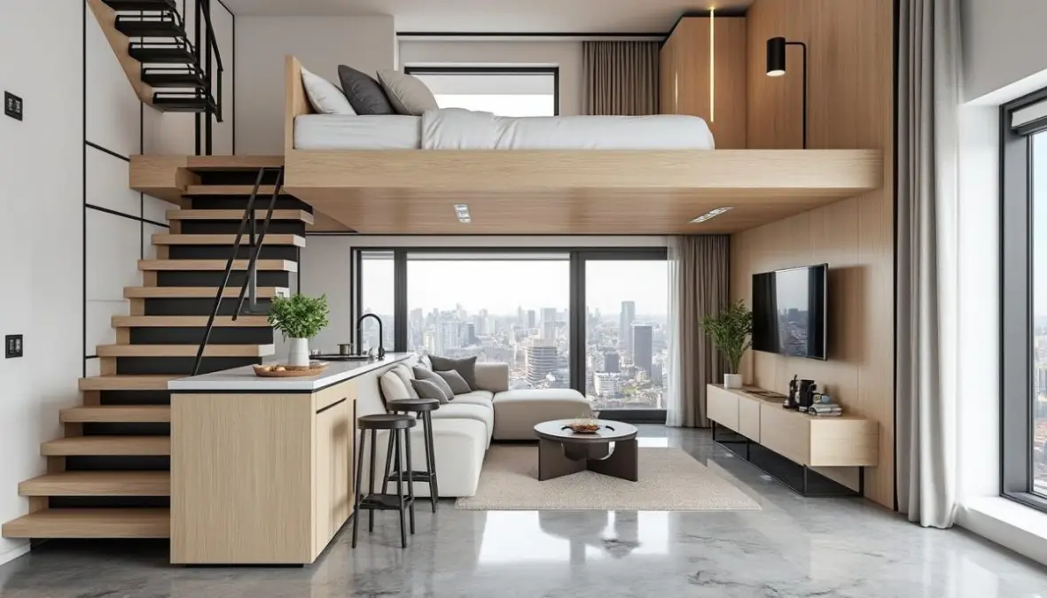 découvrez comment optimiser votre petit appartement de 35m² en créant une mezzanine astucieuse pour un coin nuit fonctionnel et gain de place.