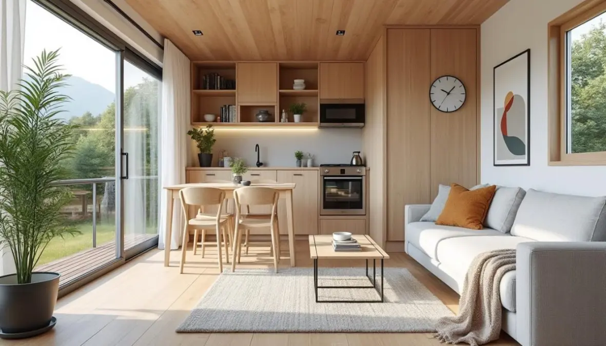 découvrez une tiny house scandinave de 25m² qui réinvente l'espace intérieur avec style et ingéniosité, alliant design épuré et fonctionnalité optimale pour un confort maximal.