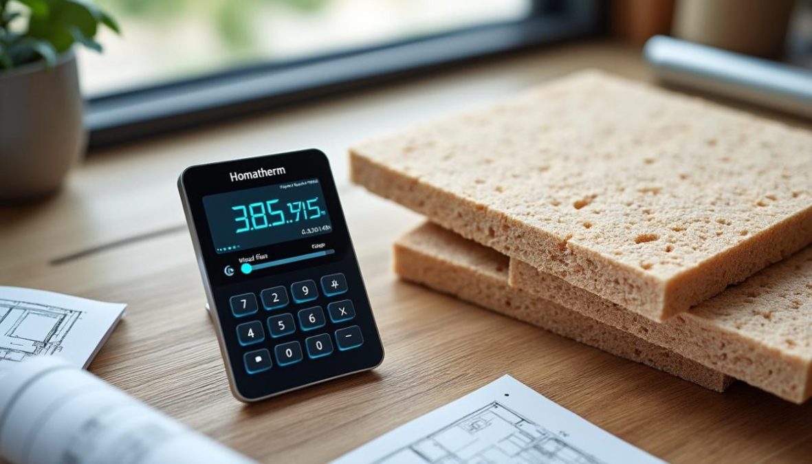 calculette homatherm : mesurez rapidement et facilement la résistance thermique de la fibre de bois en seulement 3 clics pour optimiser vos projets d'isolation.