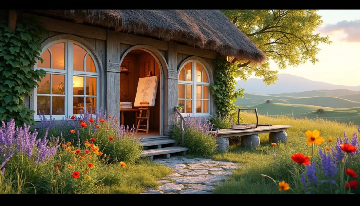 découvrez une tiny house française, un atelier-refuge intime où une artiste exprime toute sa créativité dans un espace compact et inspirant.