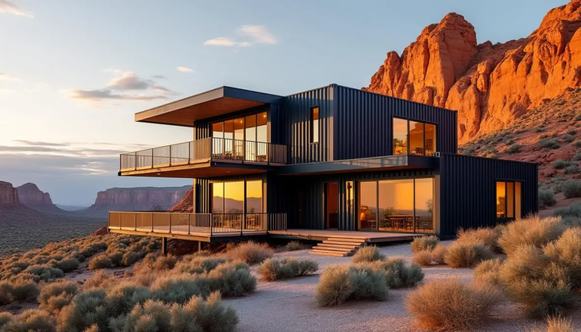 découvrez une vaste maison container familiale nichée au cœur des paysages sauvages de l'utah, alliant architecture moderne et nature préservée pour un cadre de vie unique.