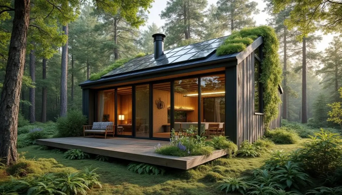 découvrez une mini-maison écologique compacte de 15m², parfaitement intégrée au cœur des forêts néerlandaises, alliant confort, durabilité et harmonie avec la nature.