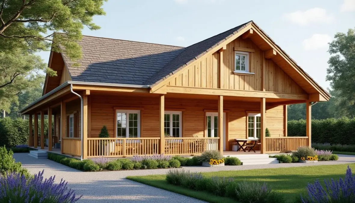 découvrez cette maison familiale en bois de 113m², un modèle français alliant accessibilité et chaleur pour un cadre de vie confortable et naturel.