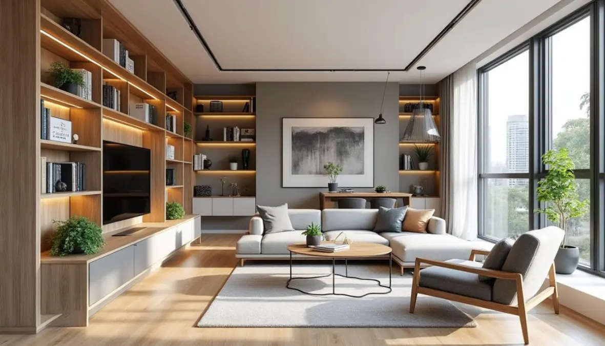 découvrez comment optimiser un studio de 31m² grâce à une cloison bibliothèque ingénieuse, alliant rangement astucieux et design, tout en respectant un budget maîtrisé.